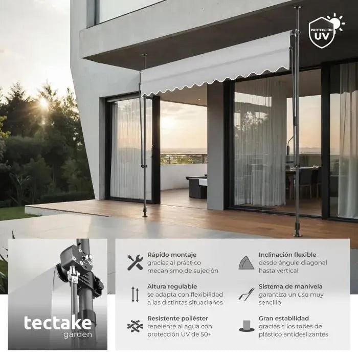 Toldo plegable para balcón - Tectake