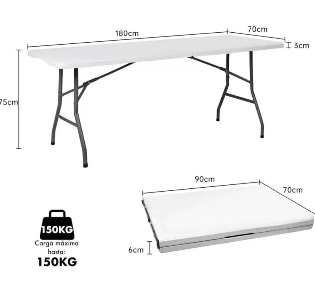 Mesa plegable de jardín portatil