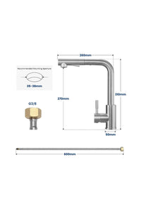 Grifo de cocina con 2 modos de pulverización