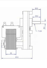Motorreductor con velocidad de 2 rpm