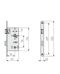 Cerradura de embutir para puerta ABUS