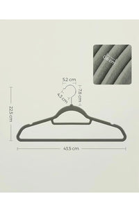 Percha de Terciopelo Gris SONGMICS
