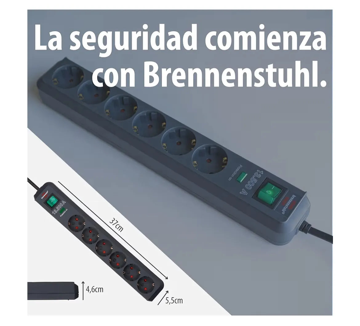 Regleta de enchufes con 6 Tomas Brennenstuhl