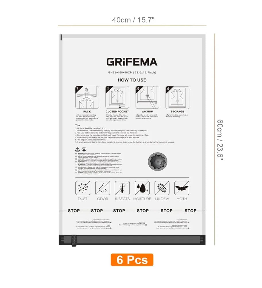 Bolsas de almacenamiento Grifema