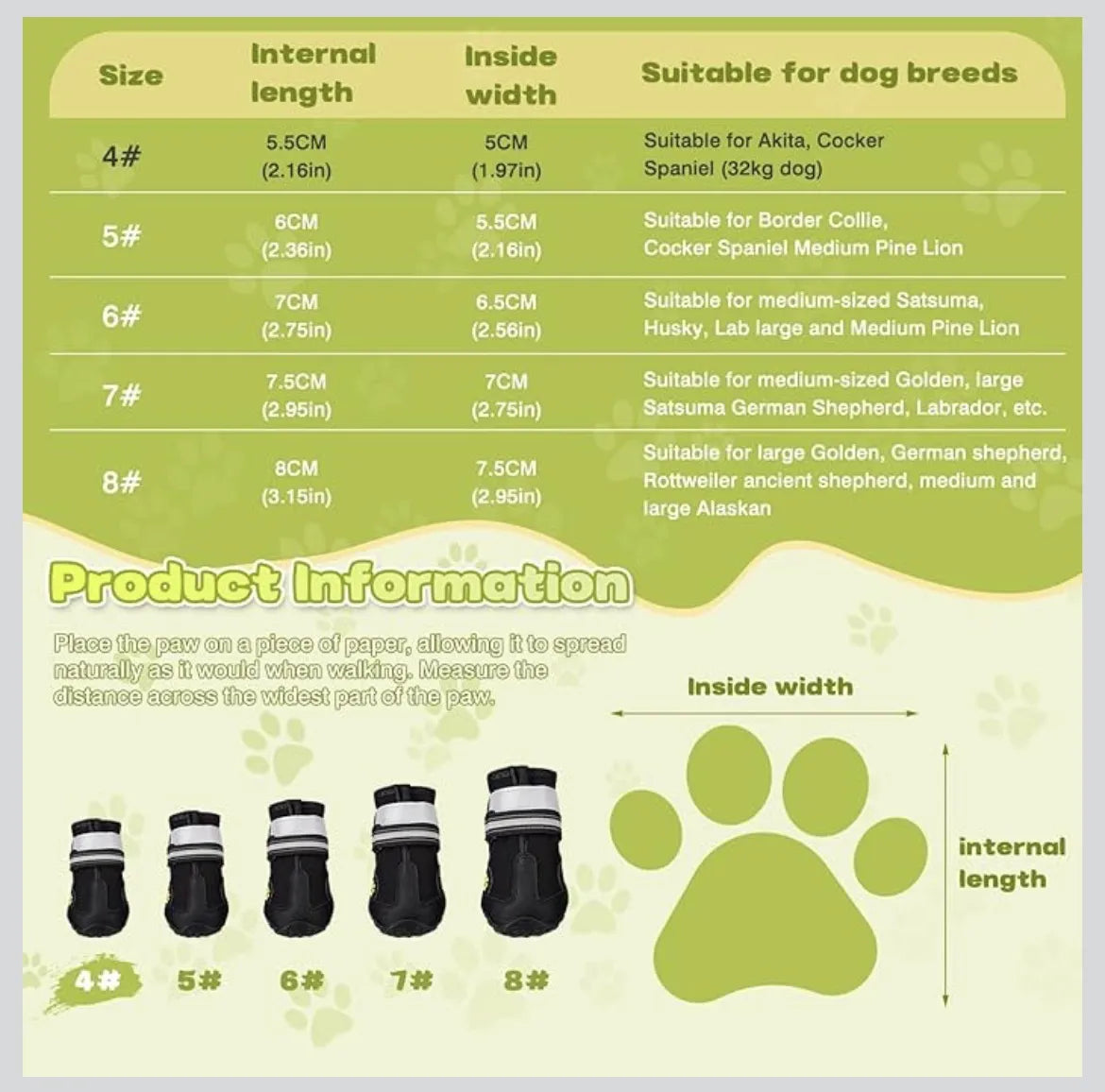 4 Piezas Botas para Perros