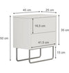 Vicco mueble de baño "Calvin", White, 45 x 50 cm