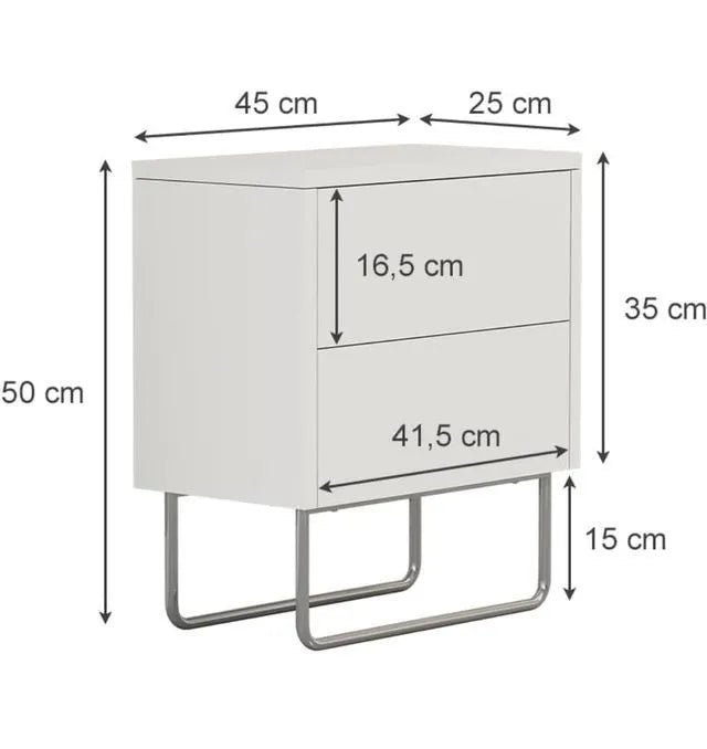 Vicco mueble de baño "Calvin", White, 45 x 50 cm