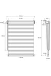 Persiana doble color blanco beige 65x150cm