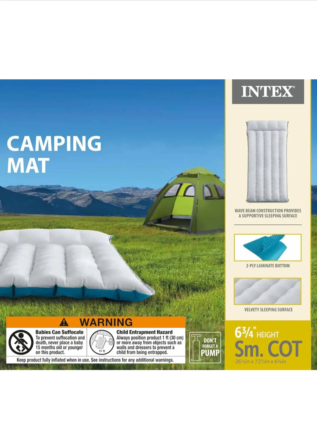Colchón Inflable para Acampar intex