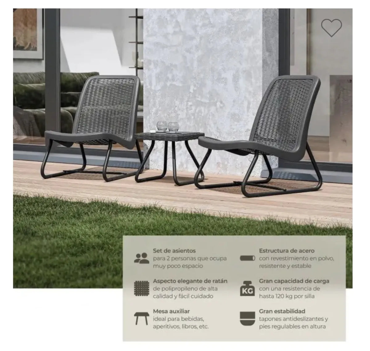 Conjunto de muebles de jardín