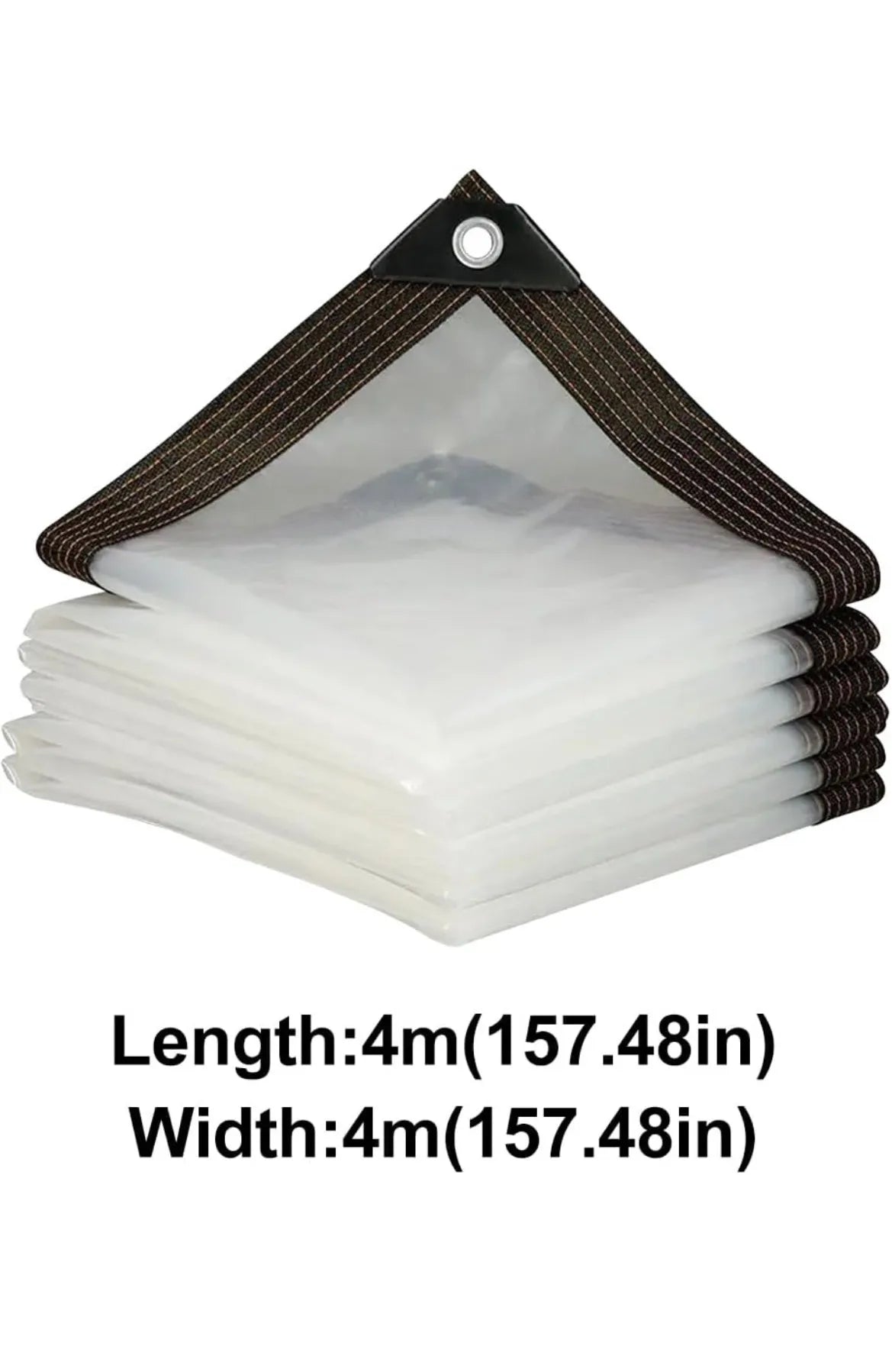 Lona Impermeable Transparente De 4m x 4m con Ojales