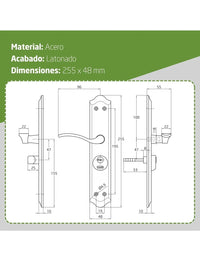 Manilla para puertas Izquierda MOD. 46 Amig
