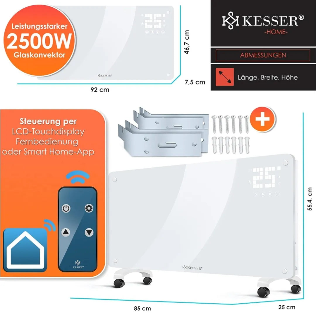 Calefactor convector de vidrio - KESSER