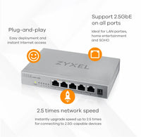 Conmutador ethernet de 5 puertos - Zyxel