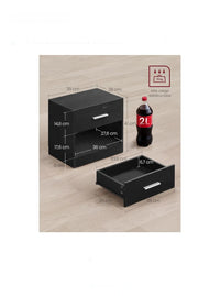 Mesita de Noche, Mesa Auxiliar con Cajón, Asa