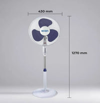 Ventilador de pie blanco