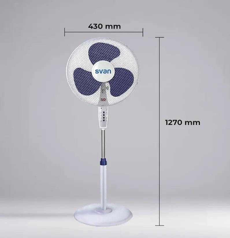 Ventilador de pie blanco