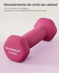 Juego de 2 mancuernas hexagonales - Songmics