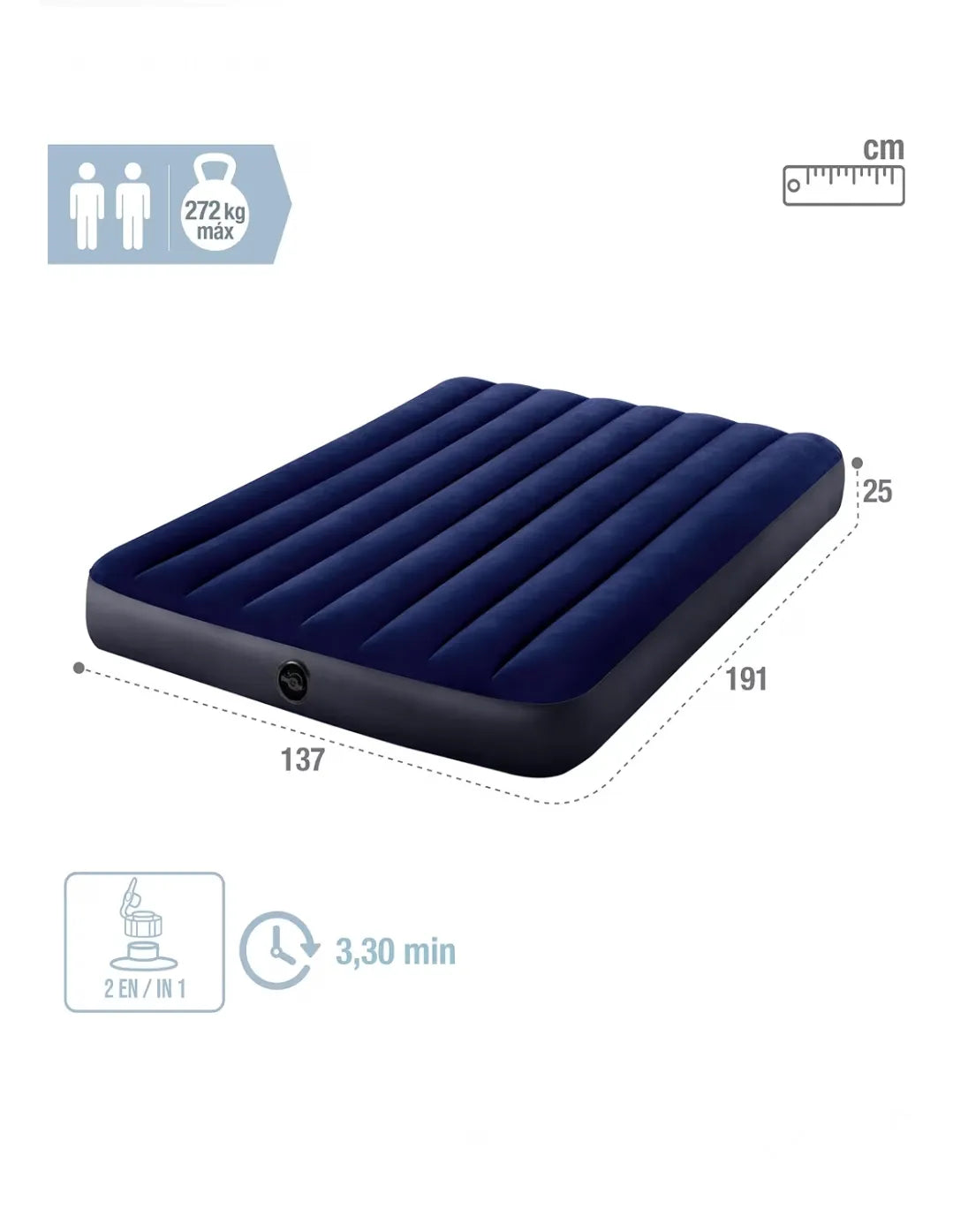 Colchón hinchable para camping - Intex