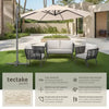 Parasol color beige de 300cm con pedal