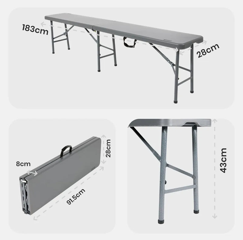 Juego 2 bancos plegable para mesa - Tillvex