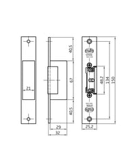Abrepuertas Eléctrico de Embutir para Puertas Amig