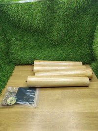 Juego de 4 patas de madera maciza