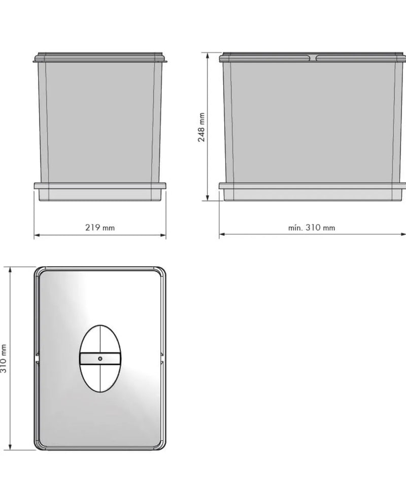 Cubo de basura para cajón de cocina