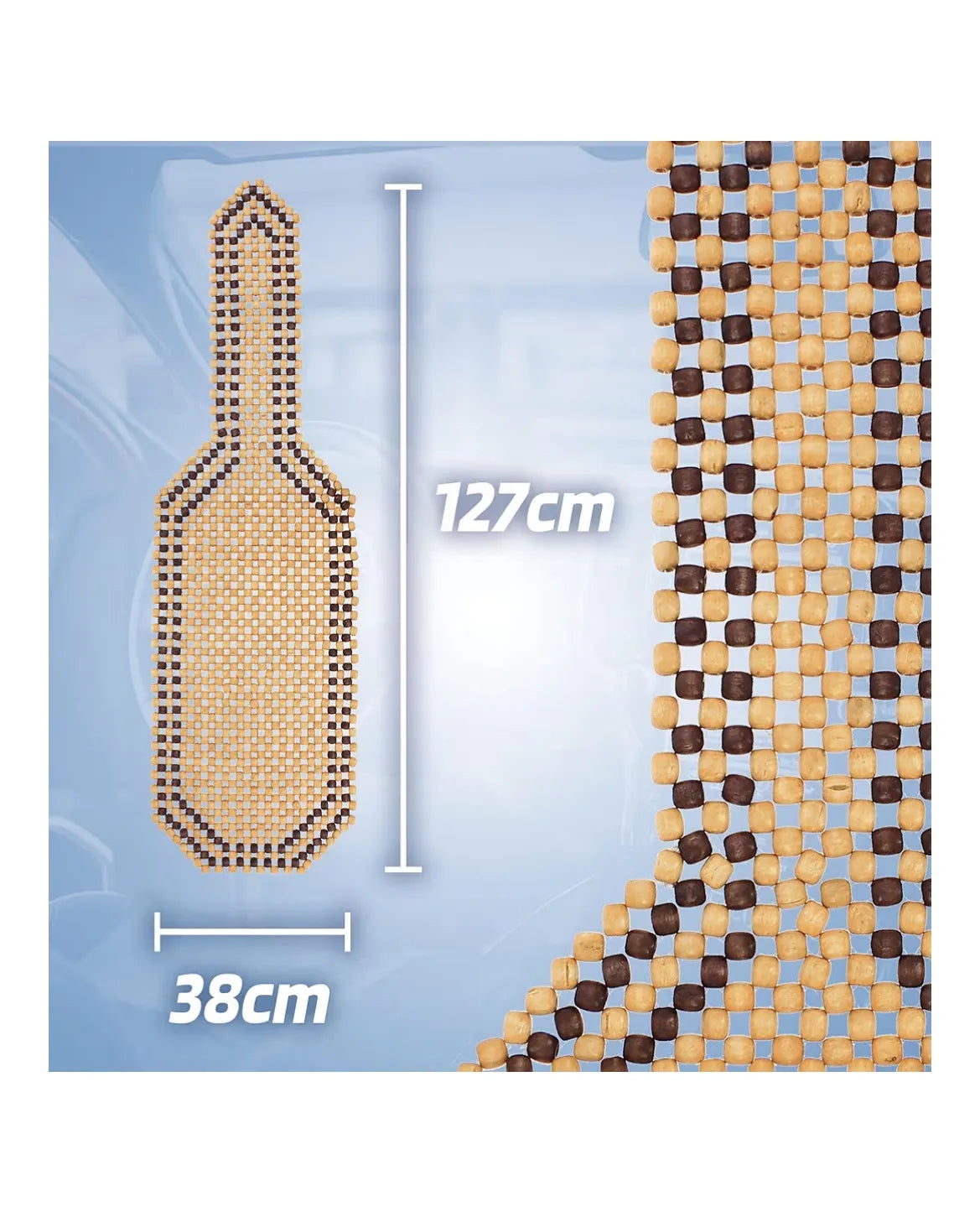Respaldo Asiento Coche con Bolas de Madera S SUMEX