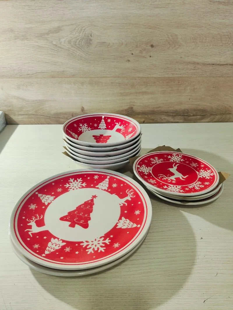 Juego de platos navideño - H&h