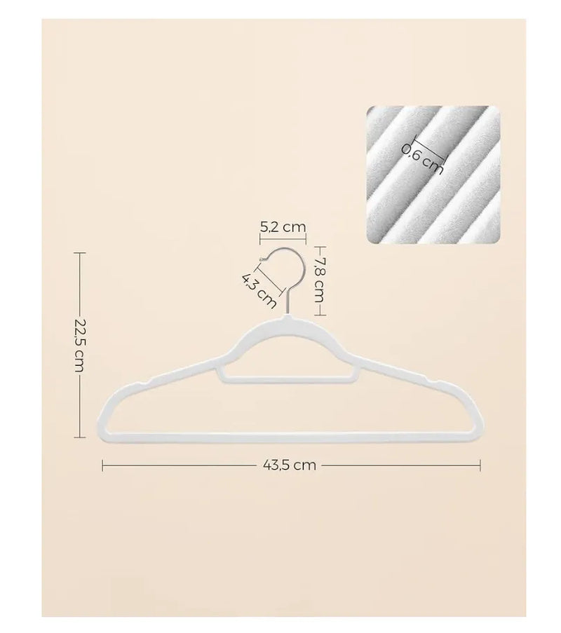20 Perchas de Terciopelo