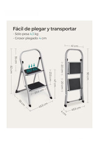 Escalera de Tijera, Escalera con 2 Peldaños