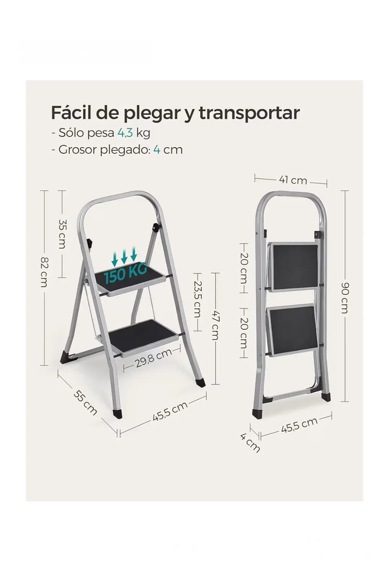 Escalera de Tijera, Escalera con 2 Peldaños
