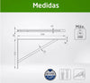 Escuadra para estantería de pared