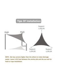 Toldo Vela de Sombra Triangular Impermeable