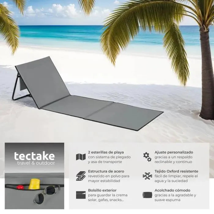 Juego de 2 esterillas de playa