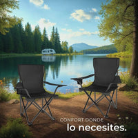 Set de 2 sillas plegables de camping