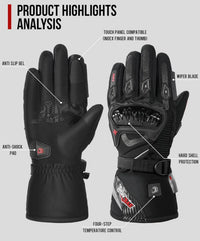 Guantes calentadores moto