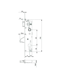 Cerradura Monopunto Tesa Assa Abloy 4210BE303NI