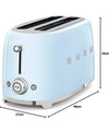Tostadora estilo vintage acero - Smeg