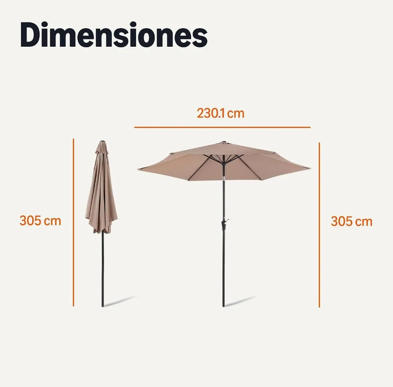 Sombrilla para Terraza - AmazonBasics