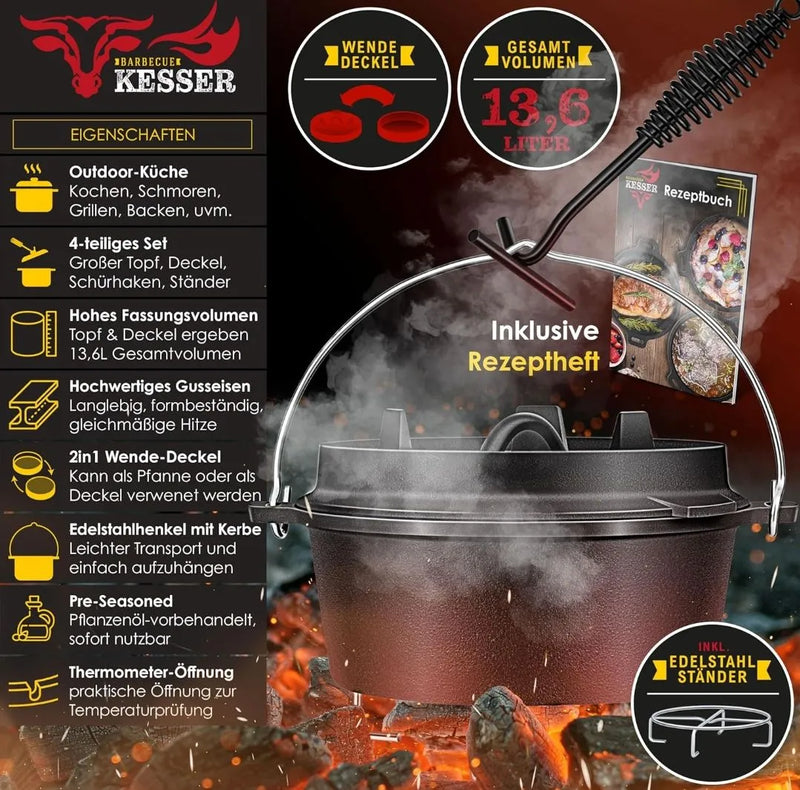 Juego de horno holandés para barbacoa - Kesser