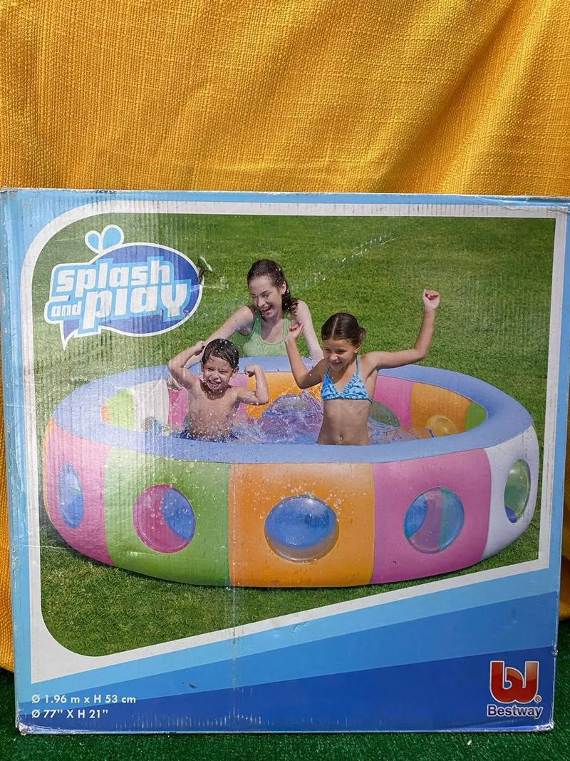 Bestway-piscina inflable con ventana para bebé
