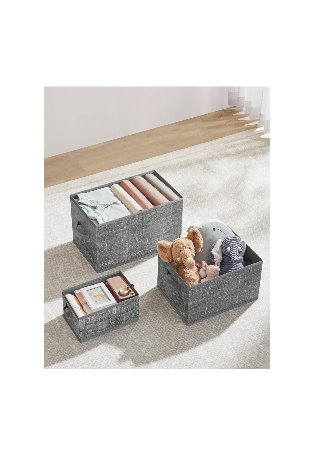 Cajas de Almacenaje Plegables, Juego de 3 Cestas