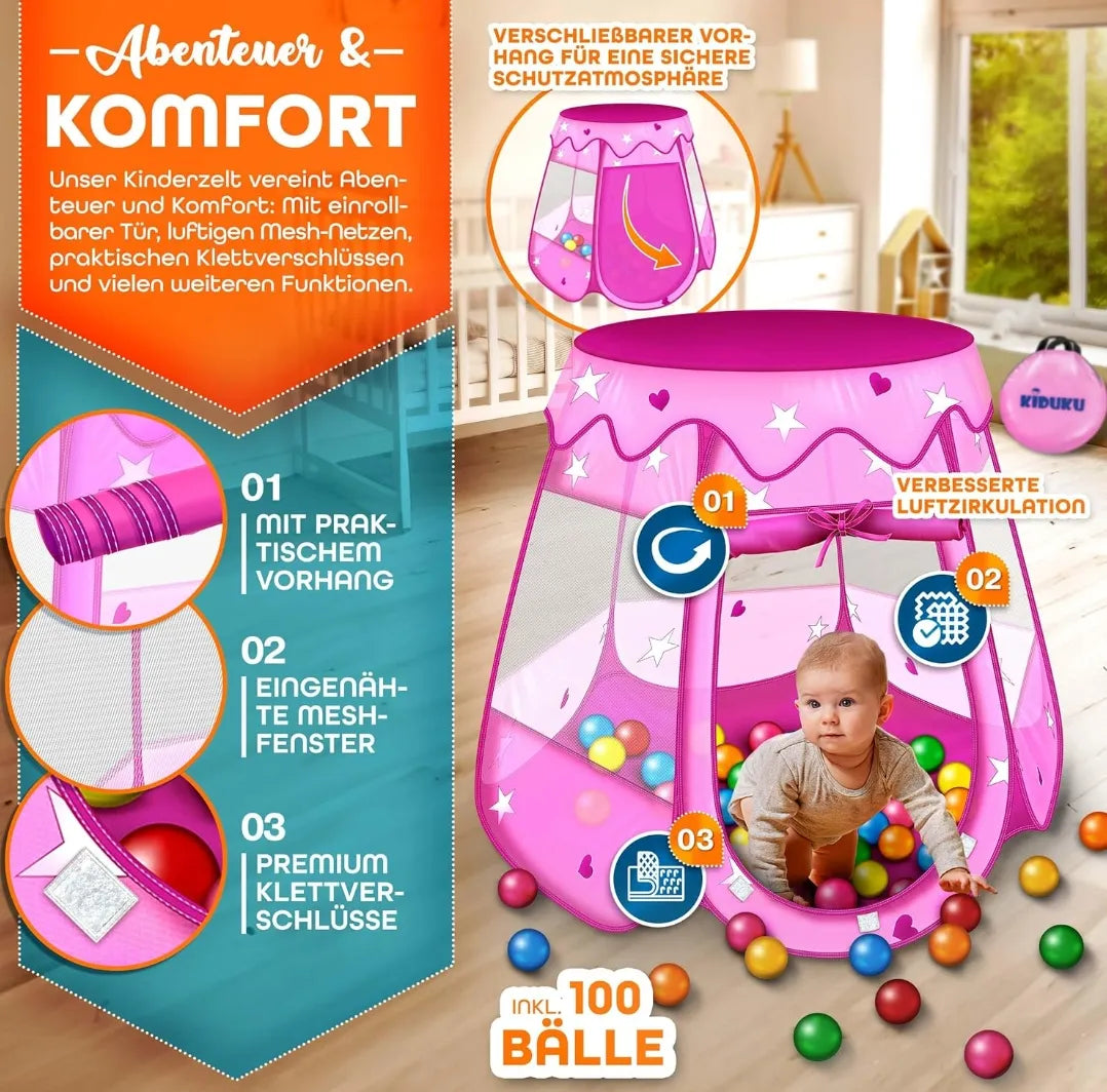 Tienda de campaña infantil con bolas - Kiduku