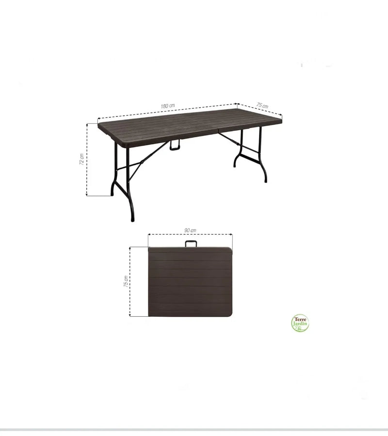 Mesa Plegable Exterior Marron