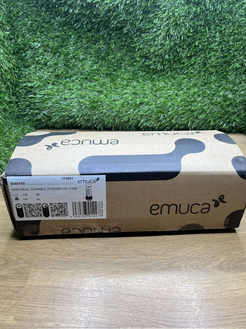 Regleta de 2 enchufes con 2 USB Emuca