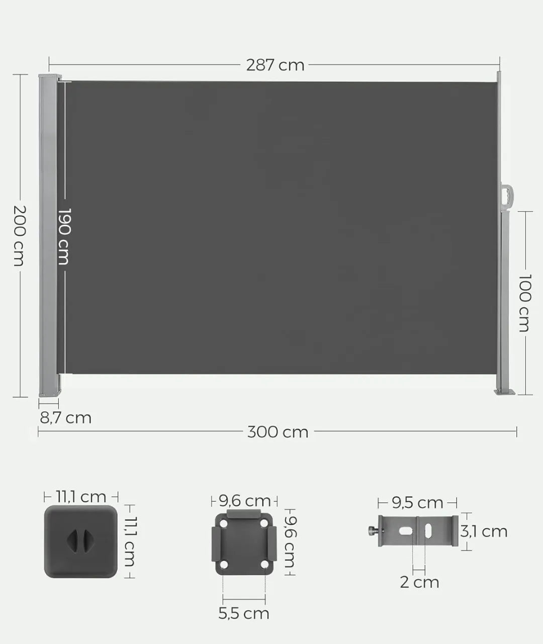 Toldo Lateral - SONGMICS