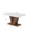 Mesa de comedor de madera | Patas en forma de V | 120 x 75 x 80 cm