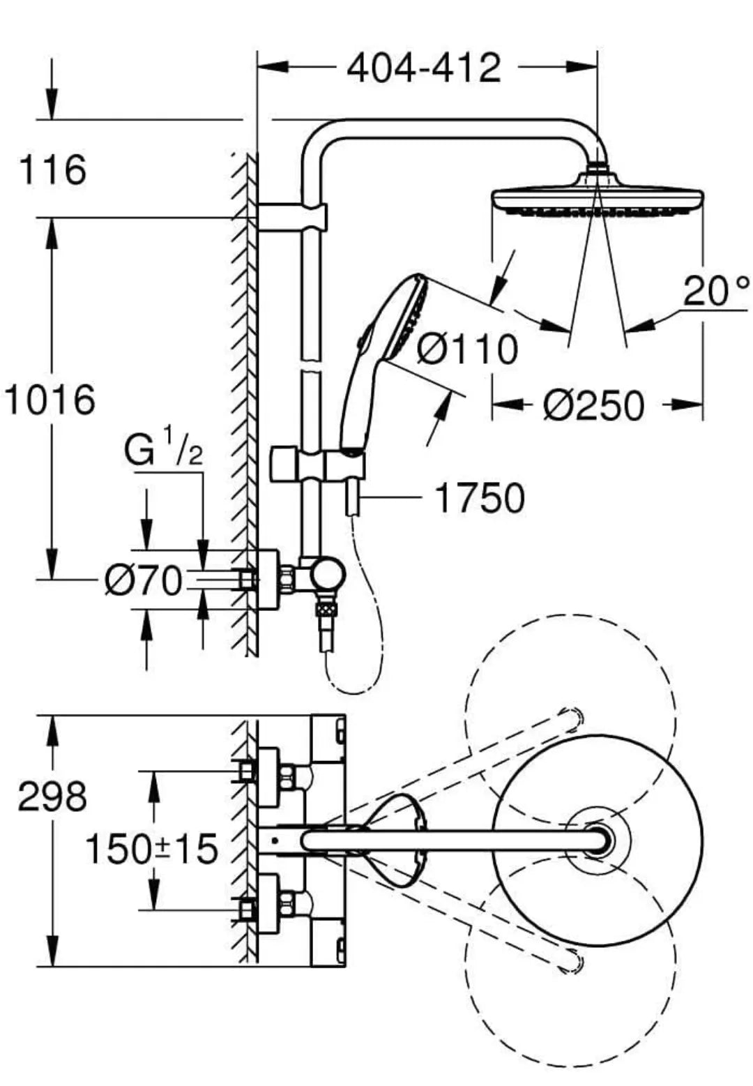 Sistema de ducha con termostato - Grohe